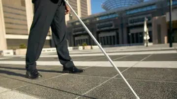 Imagen de archivo de una persona invidente Imagen de archivo de una persona invidente