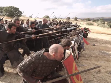 Nos colamos tras las cámaras en la batalla de los almogávares Nos colamos tras las cámaras en la batalla de los almogávares
