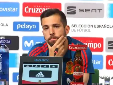 Jordi Alba, en rueda de prensa Jordi Alba, en rueda de prensa