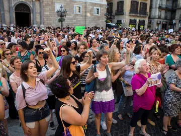 Imagen de las protestas por la sentencia de 'La Manada' Imagen de las protestas por la sentencia de 'La Manada'