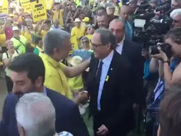 Torra llega a la concentración de ANC y Ómnium Torra llega a la concentración de ANC y Ómnium