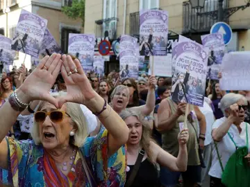 Manifestación contra la puesta en libertad provisional de 'La Manada' Manifestación contra la puesta en libertad provisional de 'La Manada'