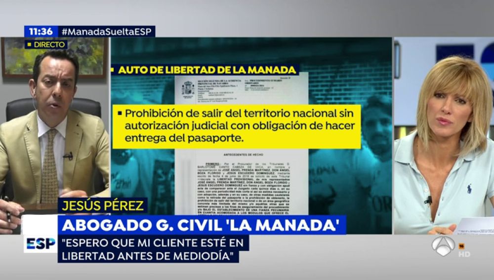 Jesús Pérez, abogado de uno de los miembros de 'La Manada': "Mi cliente es consciente de la alarma social y de que está amenazado de muerte"
