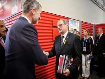 Quim Torra saluda al Rey en la inauguración de los Juegos del Mediterráneo Quim Torra saluda al Rey en la inauguración de los Juegos del Mediterráneo