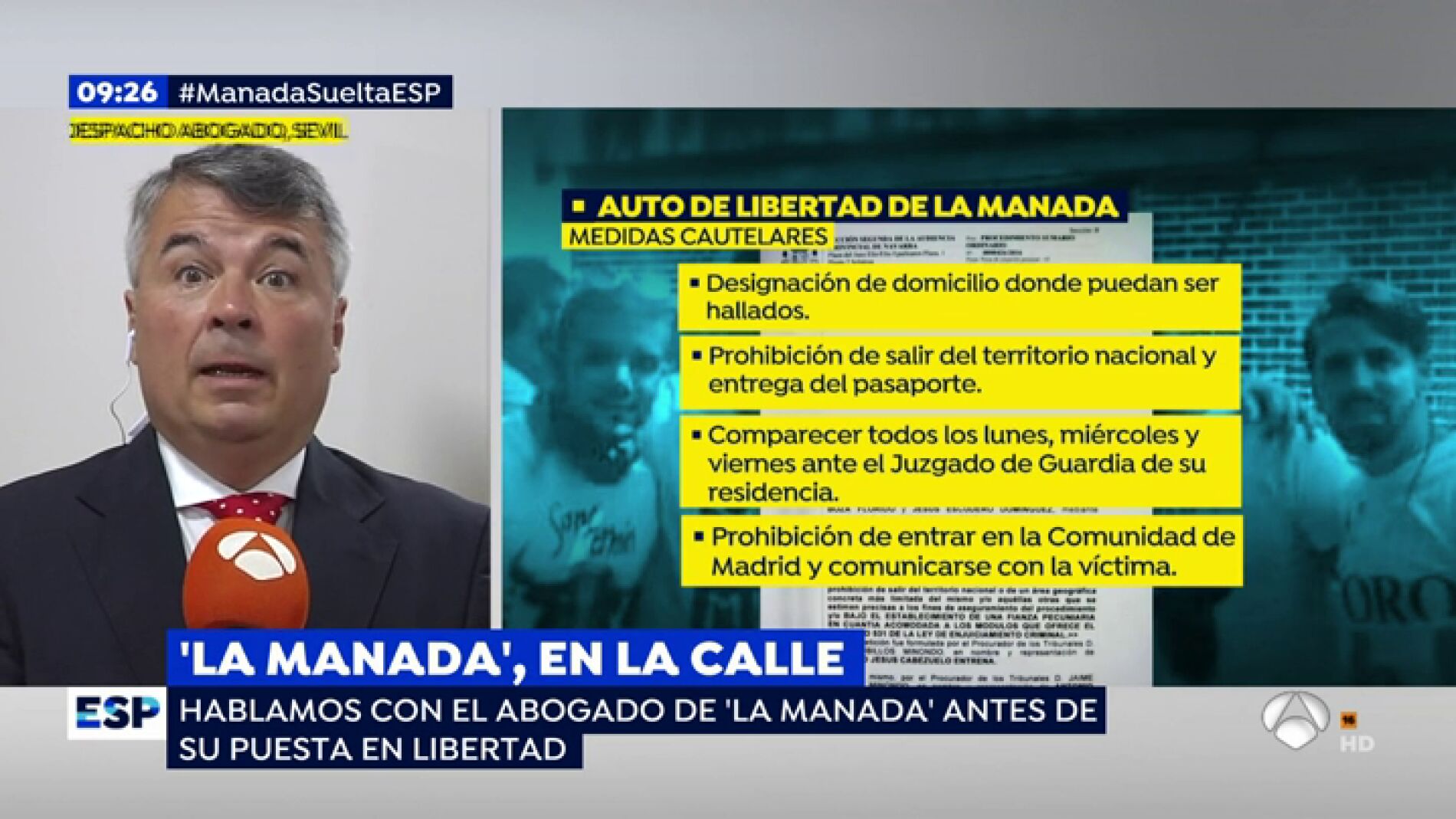  El abogado de 'La Manada', Agust&iacute;n Mart&iacute;nez: "Nadie va a molestar a la denunciante ni va a incumplir la ley"