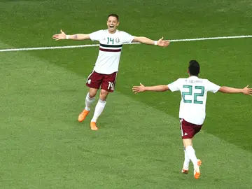 'Chicharito' Hernández celebra su gol contra Corea 'Chicharito' Hernández celebra su gol contra Corea