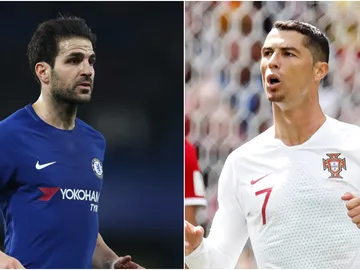 Cesc Fábregas y Cristiano Ronaldo Cesc Fábregas y Cristiano Ronaldo