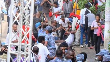 Momento del atentado en Etiopia