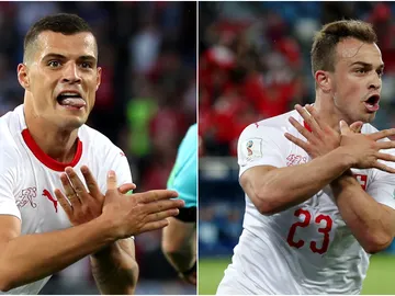 Xhaka, Shaqiri y su comentada celebración Xhaka, Shaqiri y su comentada celebración