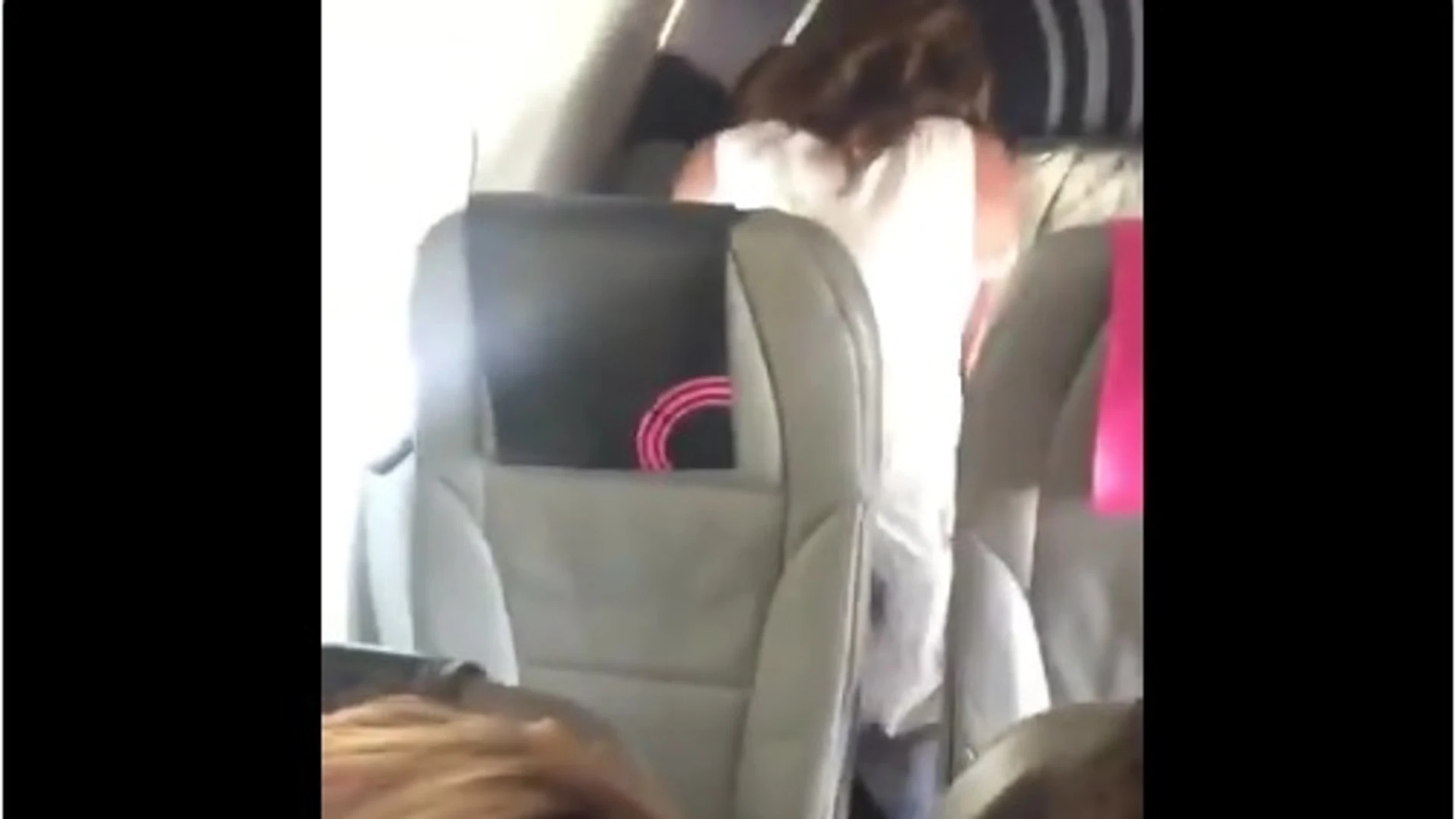 Una pareja manteniendo relaciones sexuales en un avión Una pareja manteniendo relaciones sexuales en un avión