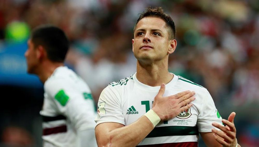 Chicharito, en un partido con México.