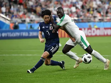 Momento del partido entre Japón y Senegal Momento del partido entre Japón y Senegal