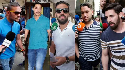Los miembros de 'La Manada' Los miembros de 'La Manada' acuden a firmar al juzgado tras su puesta en libertad
