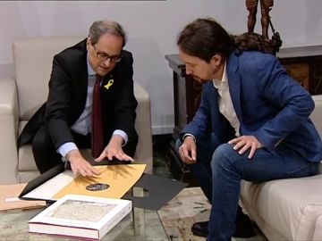 Iglesias pide a Torra que la diferencia con el PSOE sobre autodeterminación "no impida hablar"