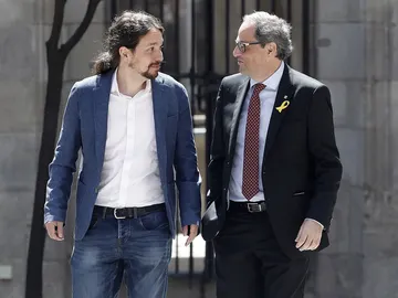 Pablo Iglesias y Quim Torra Pablo Iglesias y Quim Torra