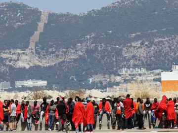 Inmigrantes rescatados en el Estrecho de Gibraltar Inmigrantes rescatados en el Estrecho de Gibraltar