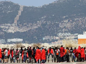 Inmigrantes rescatados en el Estrecho de Gibraltar Inmigrantes rescatados en el Estrecho de Gibraltar