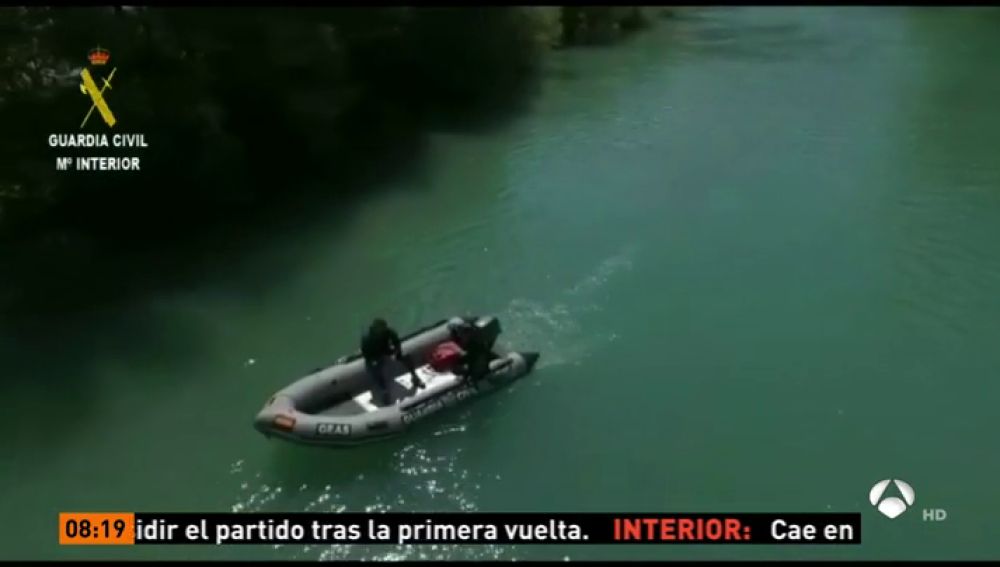 Continúa la búsqueda del joven desaparecido al caer con su coche en un río en Graus (Huesca)