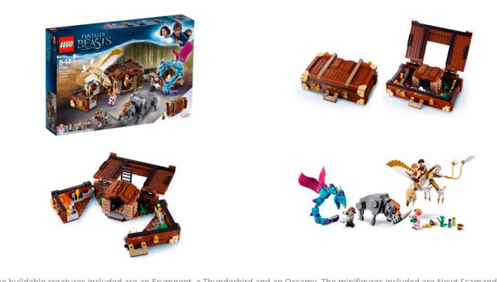 maleta animales fantasticos lego