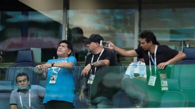 Diego Armando Maradona sufrió una indisposición tras el Nigeria - Argentina