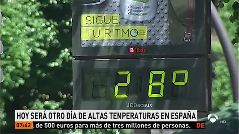 Altas temperaturas en casi todo el país y chubascos en el nororeste peninsular Altas temperaturas en casi todo el país y chubascos en el nororeste peninsular
