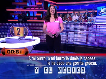 Una oponente de '¡Ahora Caigo!' evita la caída en el último segundo tras sufrir un "pequeño lapsus"