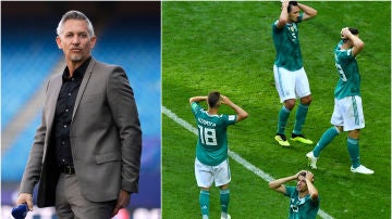 Lineker y los jugadores de Alemania abatidos