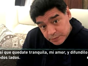 El audio filtrado de Maradona a su pareja para desmentir el bulo de su muerte