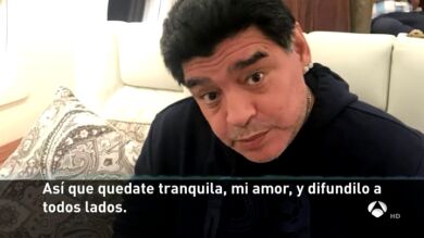 El audio filtrado de Maradona a su pareja para desmentir el bulo de su muerte