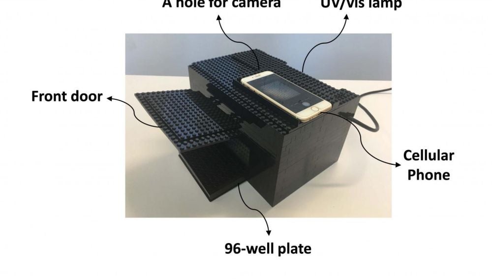 Fotografía cedida por la American Chemical Society donde se observa una estructura hecha con piezas de Lego