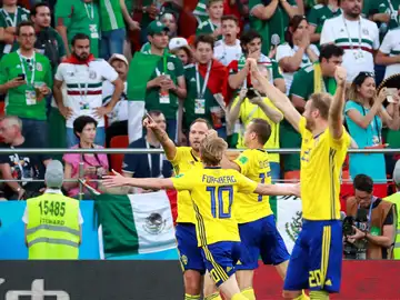 Andreas Granqvist celebra el 0-2 ante México Andreas Granqvist celebra el 0-2 ante México