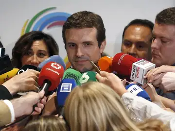 El candidato a la Presidencia del PP, Pablo Casado El candidato a la Presidencia del PP, Pablo Casado