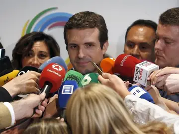 El candidato a la Presidencia del PP, Pablo Casado El candidato a la Presidencia del PP, Pablo Casado