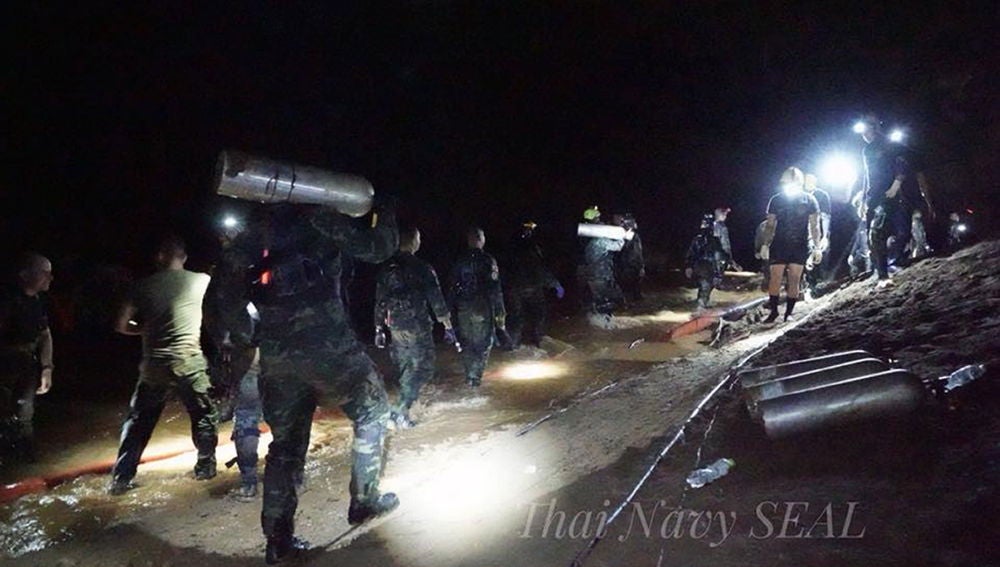 Operaciones de rescate en la cueva de Tailandia