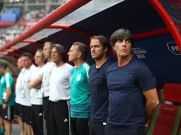 Joachim Löw, durante un partido de Alemania en el Mundial Joachim Löw, durante un partido de Alemania en el Mundial