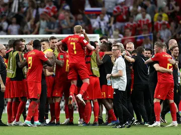 Bélgica celebra una victoria Bélgica celebra una victoria
