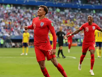 Dele Alli celebra su gol contra Suecia Dele Alli celebra su gol contra Suecia