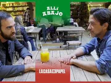 Jon Plazaola y Enrique Arce protagonizan un magistral crossover de 'Allí abajo' y 'La casa de papel' Jon Plazaola y Enrique Arce protagonizan un magistral crossover de 'Allí abajo' y 'La casa de papel'