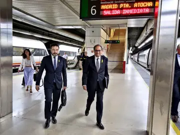 Quim Torra en la estación de Sants Quim Torra en la estación de Sants