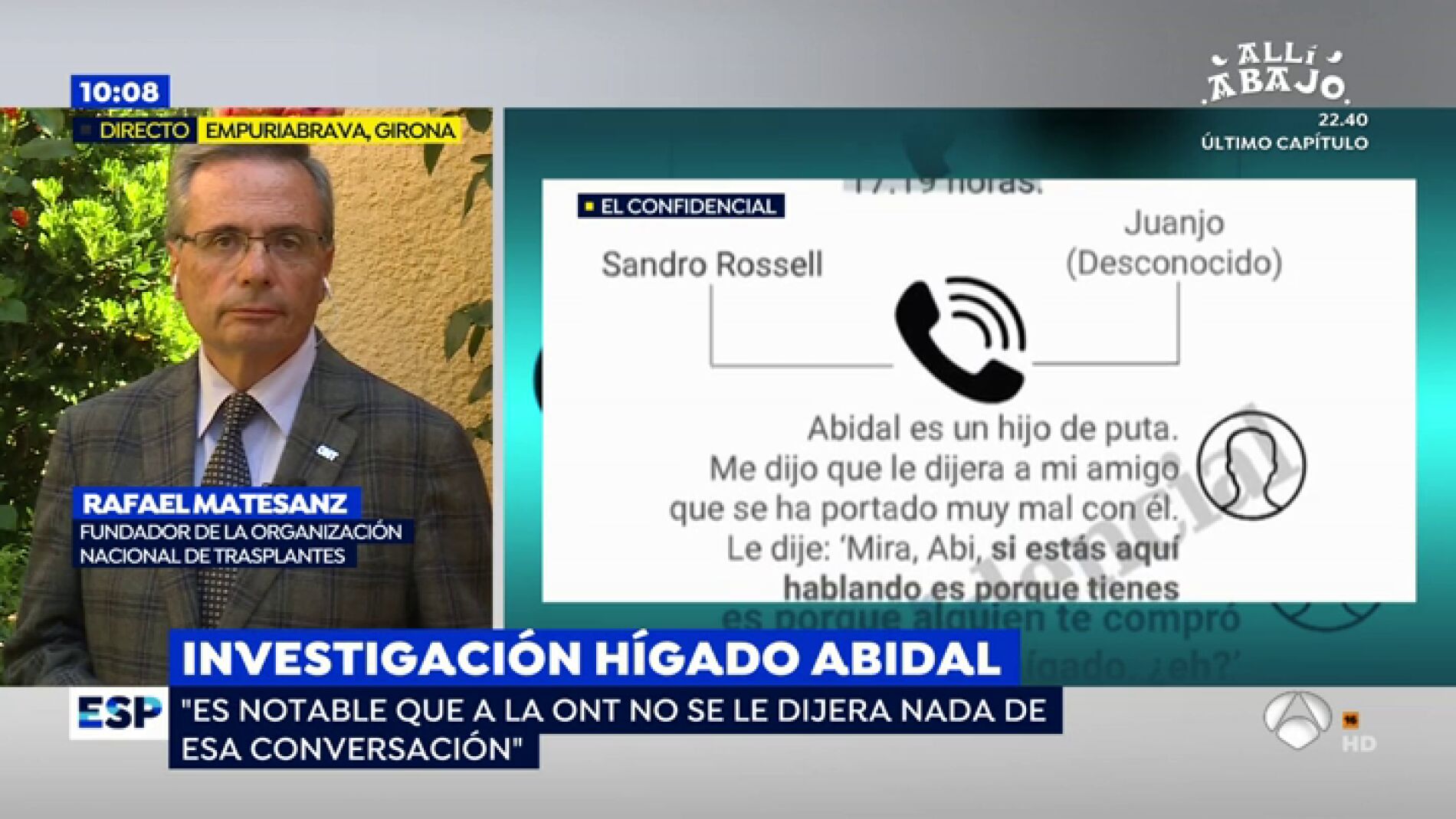 Rafael Matesanz, sobre el h&iacute;gado de Abidal: "El trasplante pas&oacute; por los filtros del coordinador de trasplantes y comit&eacute; &eacute;tico"