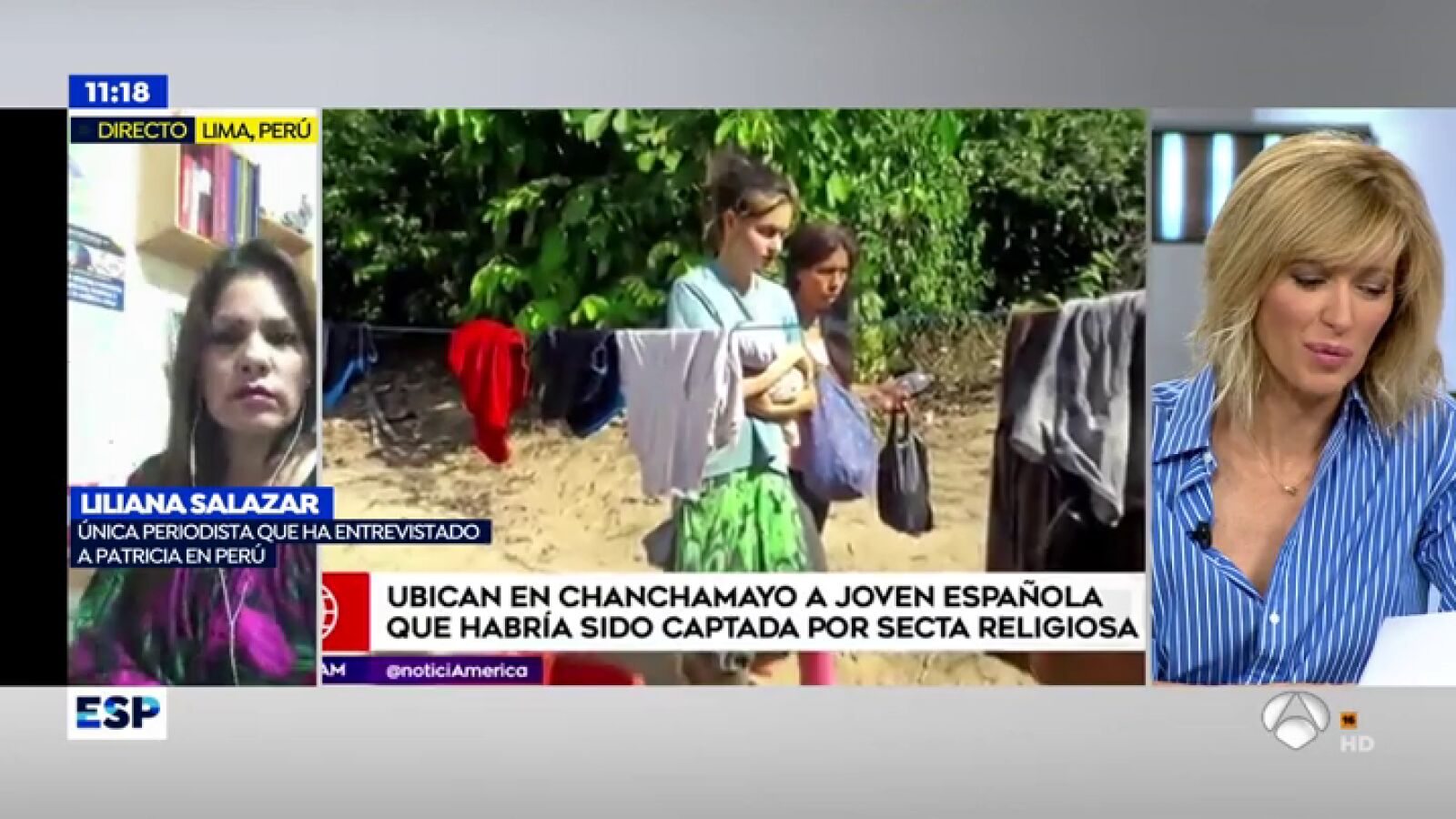 La tía de Patricia Aguilar, la joven rescatada de una secta en Perú: 