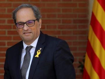 Quim Torra antes de su reunión con Pedro Sánchez