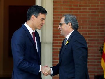 Pedro Sánchez y Quim Torra