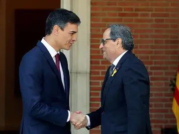 Pedro Sánchez y Quim Torra Pedro Sánchez y Quim Torra
