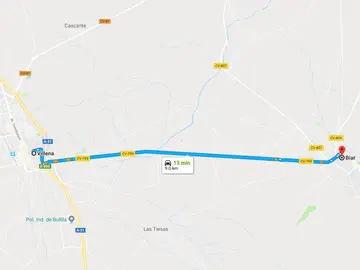 Imagen de la carretera en la que sucedió el accidente Imagen de la carretera en la que sucedió el accidente