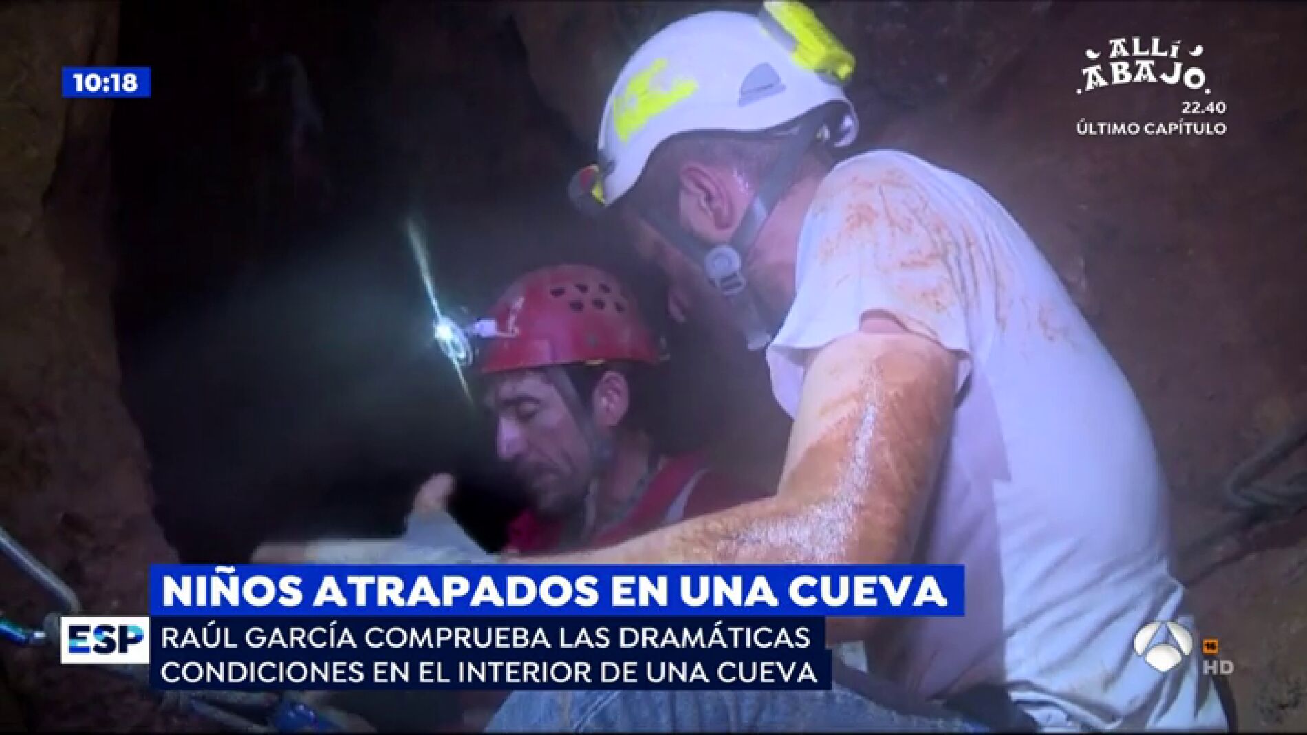  Un reportero de Espejo P&uacute;blico comprueba las dram&aacute;ticas condiciones de estar en el interior de una cueva similar a la de Tailandia