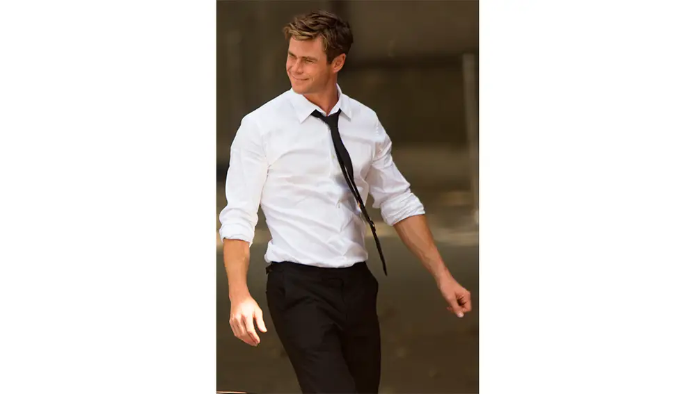 Chris Hemsworth en el rodaje del spin-off de 'Men in Black'