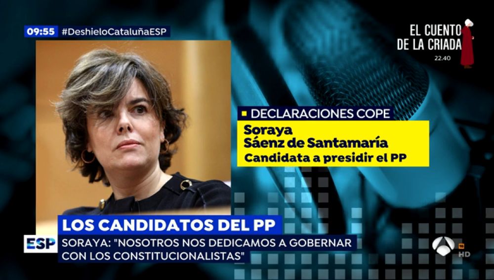 Santamaría: "Sánchez no puede ir regalando España a trocitos por el hecho de que le hayan regalado el sillón de La Moncloa" 