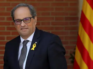 El presidente regional catalán, Quim Torra, a su llegada al Palacio de La Moncloa El presidente regional catalán, Quim Torra, a su llegada al Palacio de La Moncloa