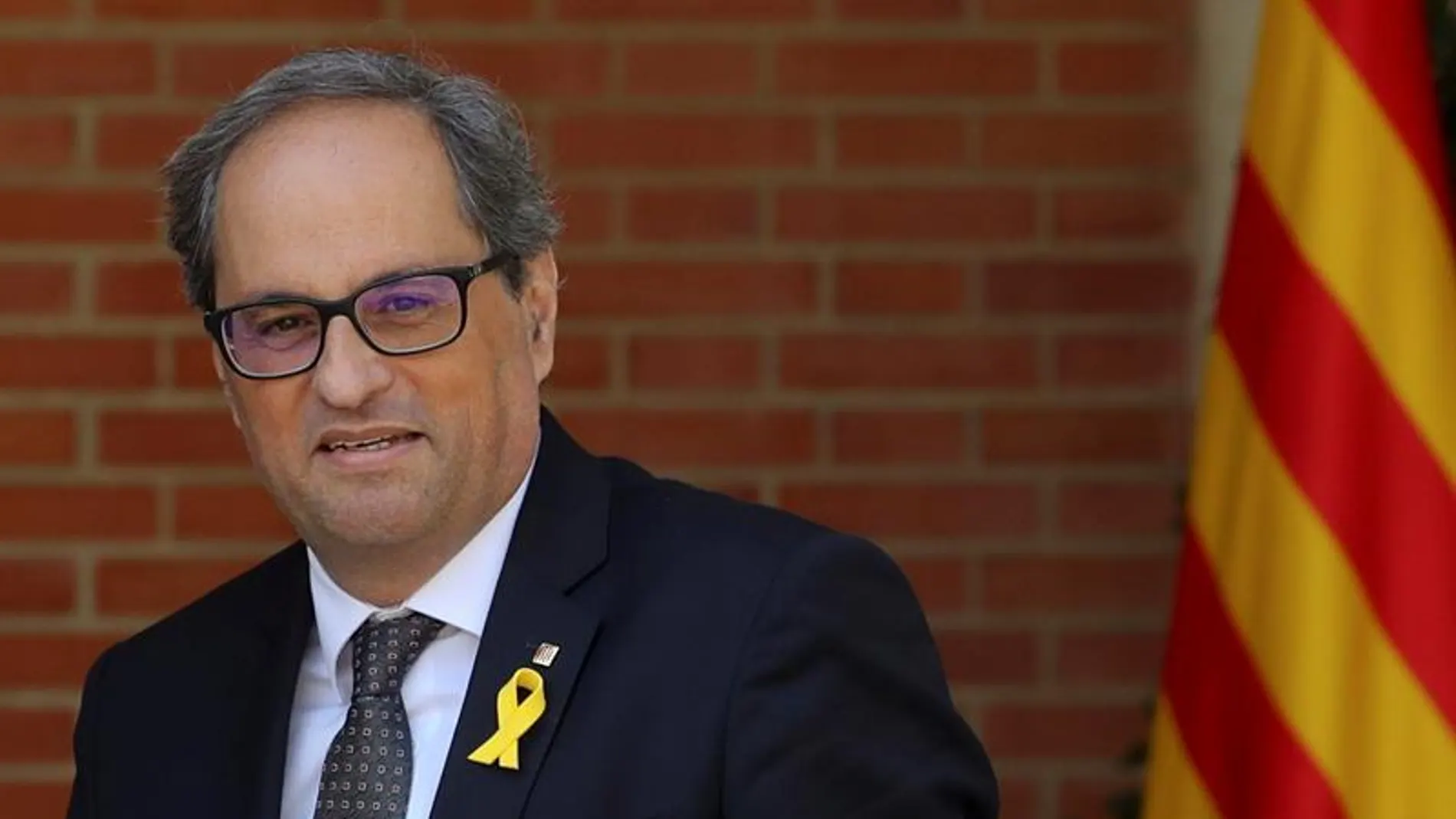 El presidente regional catalán, Quim Torra, a su llegada al Palacio de La Moncloa El presidente regional catalán, Quim Torra, a su llegada al Palacio de La Moncloa
